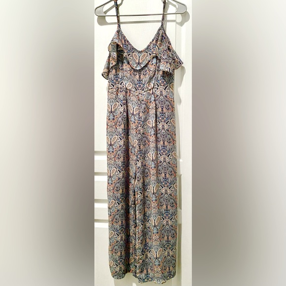 Anthropologie | Cupcakes & Cashmere Jazzlynn Paisley Cold Shoulder Crop Jumpsuit - Picture 2 of 9